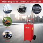 30 Gallon Gas Fuel Diesel Caddy Transfer Tank Container W  Rotary Pump New