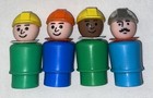 Vintage Fisher Price Little People Lift N Load Construction Worker Lot