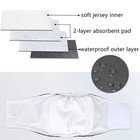 Reusable Male Dog Diapers  pack Of 3   Washable Puppy Belly Band  Black gray    