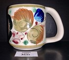 Hand Painted Tonala Mexico Floral Pottery Coffee Mug