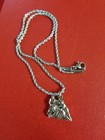Jesus  Christ Withe  The Cross Medal   16 Inches Chain Silver Plated  New