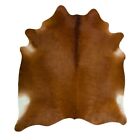 Genuine Brown Large Cowhide Rug Leather Natural Hair On Cow Hide Carpet Skin
