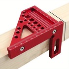3d Multi-angle Measuring Ruler 45   90   Aluminum Woodworking Square Tool