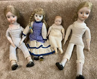 Porcelain Vintage Antique Dolls Lot Of  4     1  - 8  Hard Plastic Doll