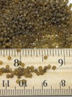 Vintage Glass Seed Beads Italian Clear Matte Antique Amber 9 0 30g C24-1