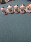 Japanese Maneki Neko Lucky Cats Set Of 5 Chopstick Rests