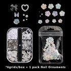 3d Multi Shapes Nail Charms  Aurora Rose Camellia Butterfly Acrylic Flower 