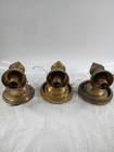 Vintage Solid Brass Wall Sconces Set Of 3 Ornate Decorative Light Fixtures