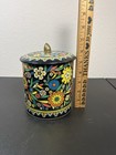 Daher Floral Tin Canister Made In England Retro Colorful Decorative 70   s Vintage