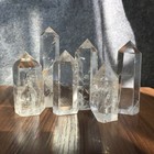6pcs  Natural Clear Quartz Obelisk Crystal Wand Point Healing Random