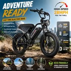 48v 28mph Electric Bike 1500w E-bicycle 20  Fat Tires Off-road E-moutain Bike    