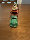 Vintage Large Arcade Cast Iron Car Carrier   Hauler W  4 Arcade Vehicles