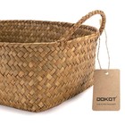 Woven Rattan Baskets - Set Of 3  Perfect For Kitchen Storage And Organizing F   
