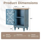 Small Accent Cabinet With Single Door Openwork Storage Cabinet