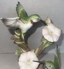 Large Porcelain Hummingbird Figurine     8 5    Hand-painted