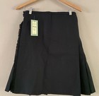 Nwt Scottish Highlands Boy   s Black Deluxe Kilt Pleated Woven Tartan Size 9-10y