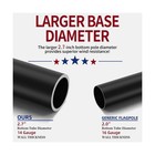 25ft Heavy Duty Flag Pole     Wind-resistant Tapered Design  2 7  Large Bott