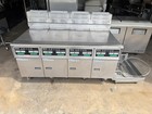 Commercial Gas Pitco Ssh55 4 Vat Fryer  115v With Filtration