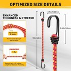 10 Pack 18 Inch Bungee Cords With Metal Hooks Heavy Duty Outdoor Strap Set   