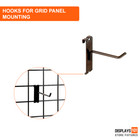 6  Gridwall Hooks - Black Hooks For Grid Panel Displays - New