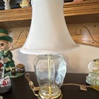 Cherbone Lamps Clear Glass Table Lamp Polished Brass Bell Shade Traditional
