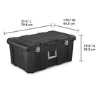Portable Storage Container Organizer Bin Footlocker Plastic Camping Trunk Chest