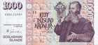 Iceland 1000 Kronur P-59 6  2001 Unc