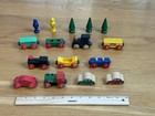 Vintage Brio Trains Toy Wooden Railway Lot Engines   Train Cars Figures Trees