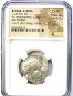Attica Athens Athena Owl Ar Tetradrachm Silver Coin 440-404 Bc  Ngc Choice Xf Ef