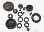 Group 15  Vintage 1940 s-90 s Toy Vehicle Wheels Parts Plastic Rubber Steel Axle