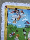 Mary Engelbreit Quilted Mother Goose Nursery Rhyme Quilt Throw W Gathered Edging