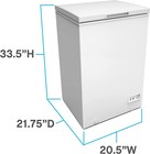 Avanti 3 5 Cu  Ft  Double Hinged Lid Garage Ready Chest Freezer - White