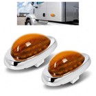 6-inch Oval Amber Led Lights  2-pack - 15-led 3-wire Surface-mount Lamps 2pcs