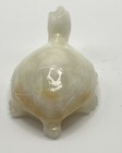 Vintage Onyx Stone Hand Carved Turtle Figurine Sculpture Etched Turtle Shell