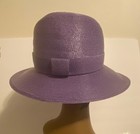 Vintage Lilac Straw Hat By Frank Olive
