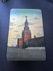 Vintage Soviet Russian Fedoskino Lacquer Box Moscow Kremlin Spasskaya Tower 60s