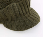 Men s Winter Thick Knit Beanie Cap With Visor Newsboy Hat