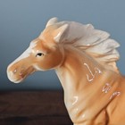 Vintage Porcelain Palomino Horse Figurine 6  X 8  Flowing Mane