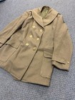 Wwii Us Army Officer Olive Wool Mackinaw Trench Coat Overcoat Named Large Size