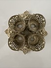 Vintage Lipstick Holder Gold-tone Filigree Metal Hollywood Regency Mid-century