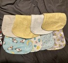 4pk Handmade Ultra Soft   Absorbent Flannel Burp Cloths For Baby