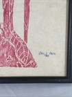 Vintage 1964 Gail C Pain Signed Medieval Knight Armor Framed Art Print