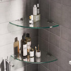 4 Pack Glass Shelf Corner Bathroom Storage Organizer Shelf Shower Caddy Shelf Ba