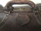 Antique Large Doctor   s Leather Bag  20   x13   x9    Approximately 