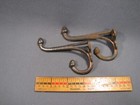 Pair Of  Vintage Bronze Plated Cast Iron Acorn Hat Coat Wall Mount Hooks