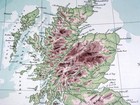 1908 Antique Physical Map United Kingdom Great Britain England Scotland Ireland