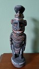 Papua New Guinea Ancestor Figure Carved Painted Wooden Sculpture Tribal Art Vtg