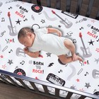 Lambs   Ivy Rock Star Musical Instruments 100  Cotton Fitted Crib Sheet - White