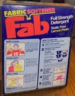 Vintage Fab Laundry Detergent Box Powder Fabric Softener 49oz Giant Sz Lemon New