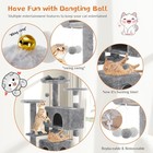 Multi-level Cat Tree 54  Inches Cat Tower With Condo And Scratching Posts Grey